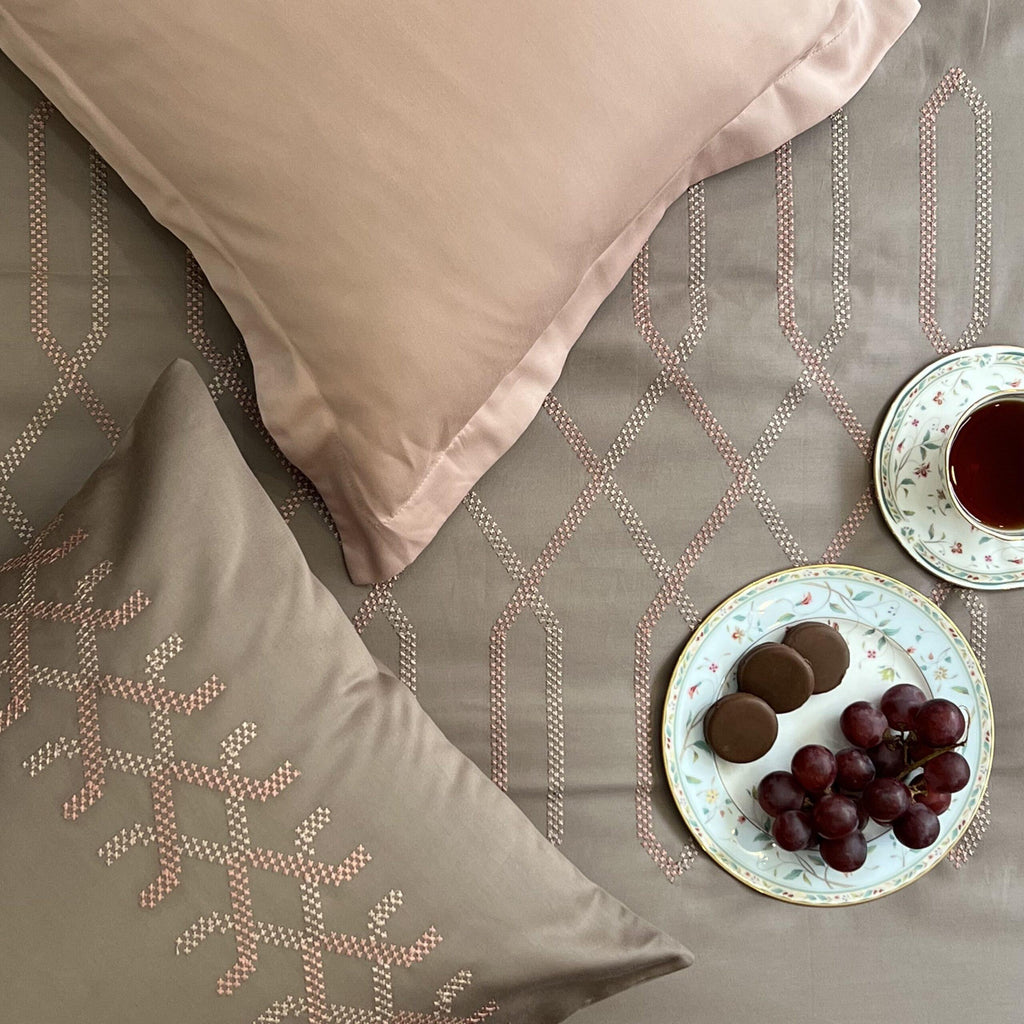 Sadyaska Tribe Taupe Syona 1 Pcs Duvet Cover