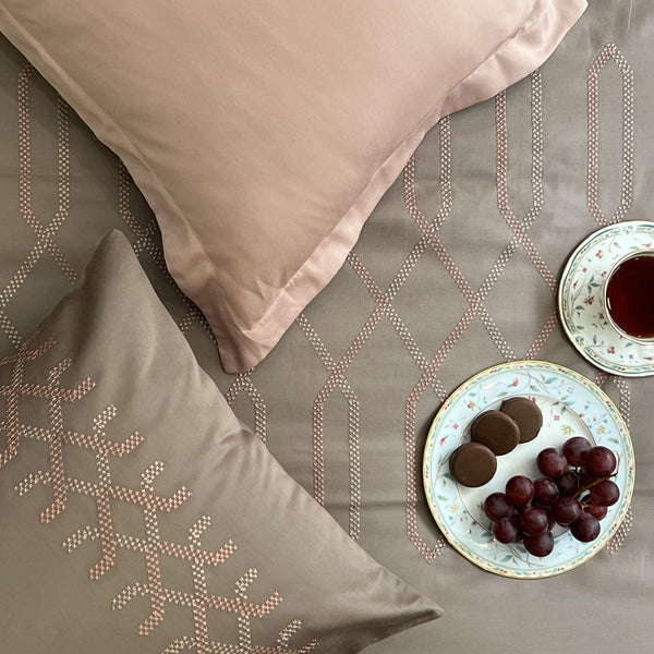 Sadyaska Tribe Taupe Syona 1 Pcs Duvet Cover