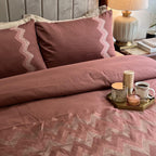 Sadyaska Crest Blush Syona 1 Pcs Duvet Cover Set
