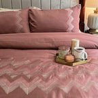 Sadyaska Crest Blush Syona 1 Pcs Duvet Cover Set
