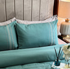 Sadyaska 1000TC Cotton Rich Lucas Turquoise Syona Set 1 Pcs Bedsheet
