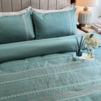 Sadyaska Lucas Turquoise Syona 1 Pcs Duvet Cover Set