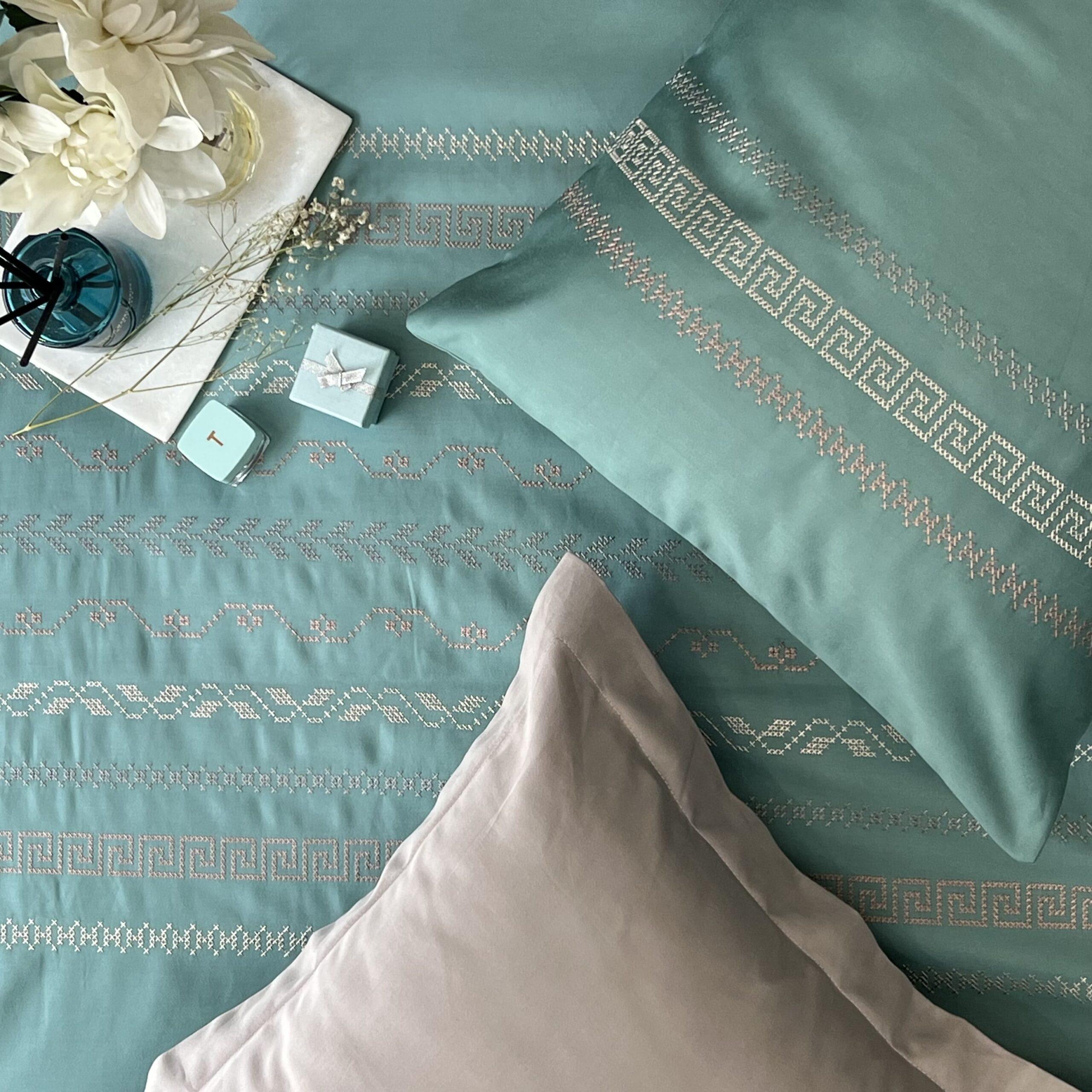 Sadyaska Lucas Turquoise Syona 1 Pcs Duvet Cover