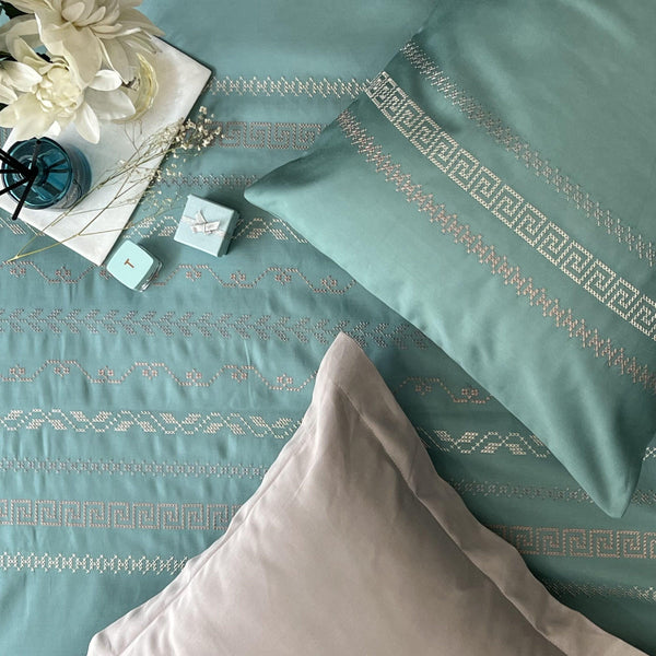 Sadyaska Lucas Turquoise Syona 1 Pcs Duvet Cover