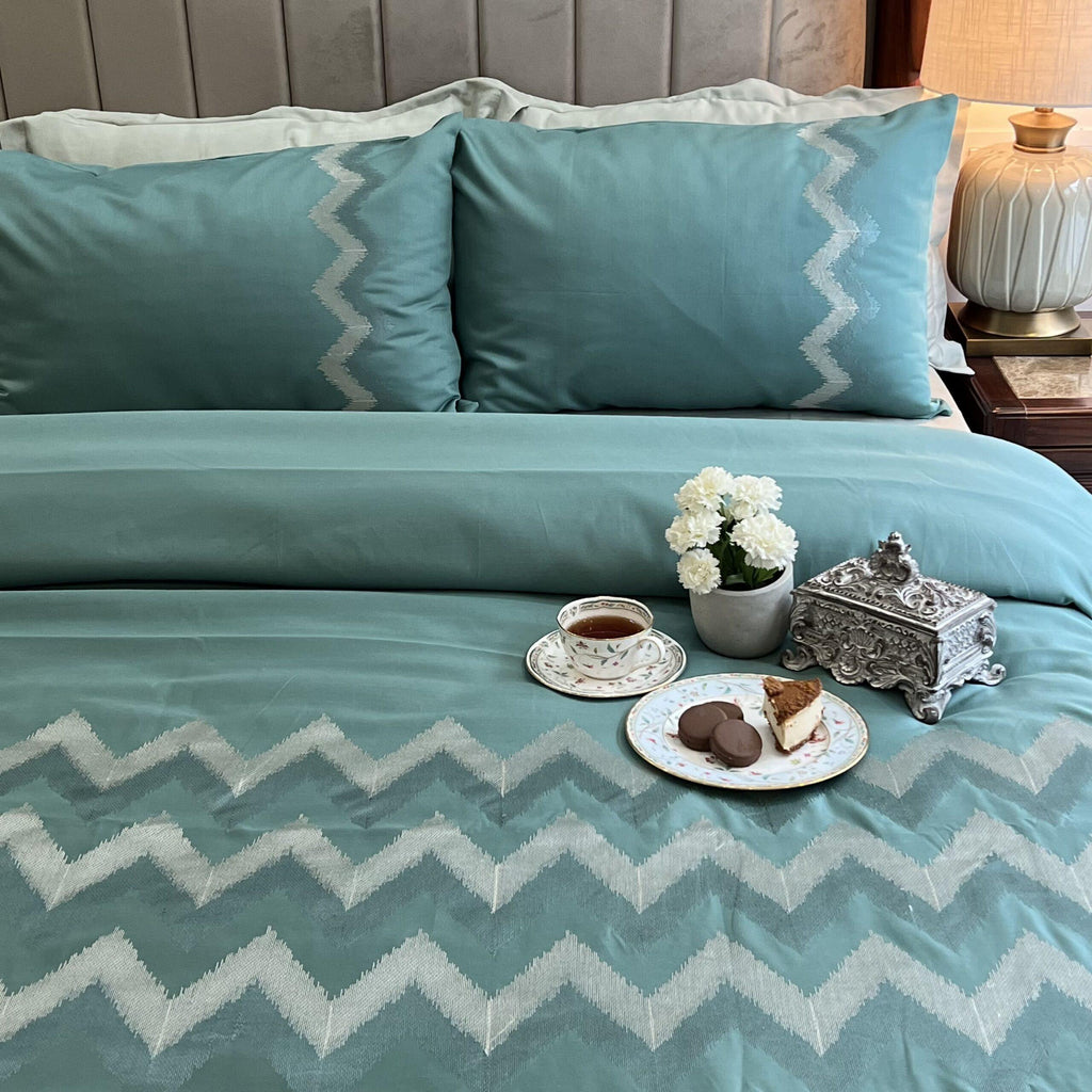 Sadyaska Crest Turquoise Syona 1 Pcs Duvet Cover Set