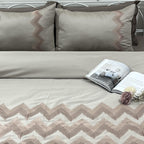 Sadyaska Crest Beige Syona 1 Pcs Duvet Cover