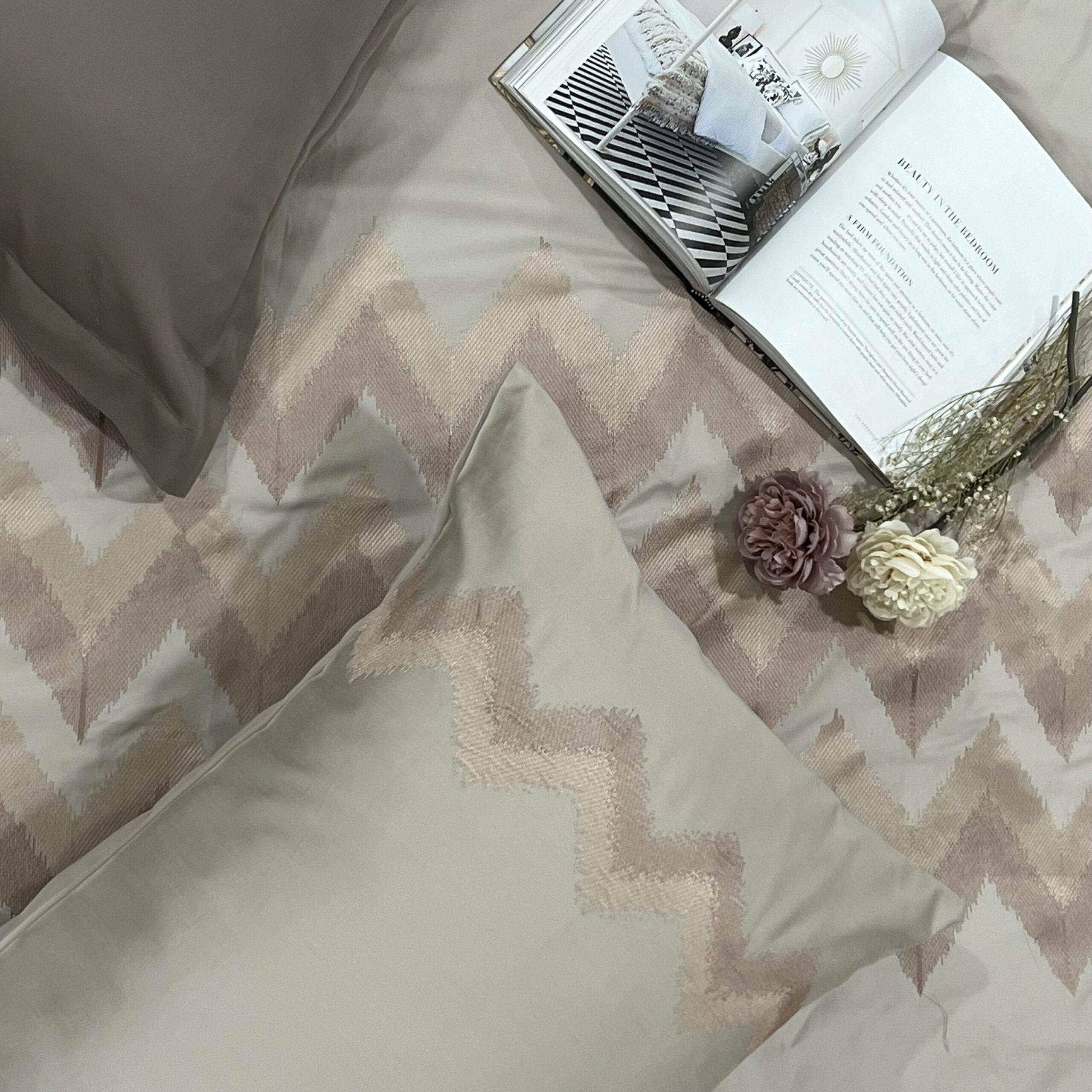 Sadyaska Crest Beige Syona 1 Pcs Duvet Cover