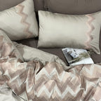 Sadyaska Crest Beige Syona 1 Pcs Duvet Cover