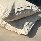 Sadyaska Tri-pleat Beige Set 1 Pcs Bedsheet