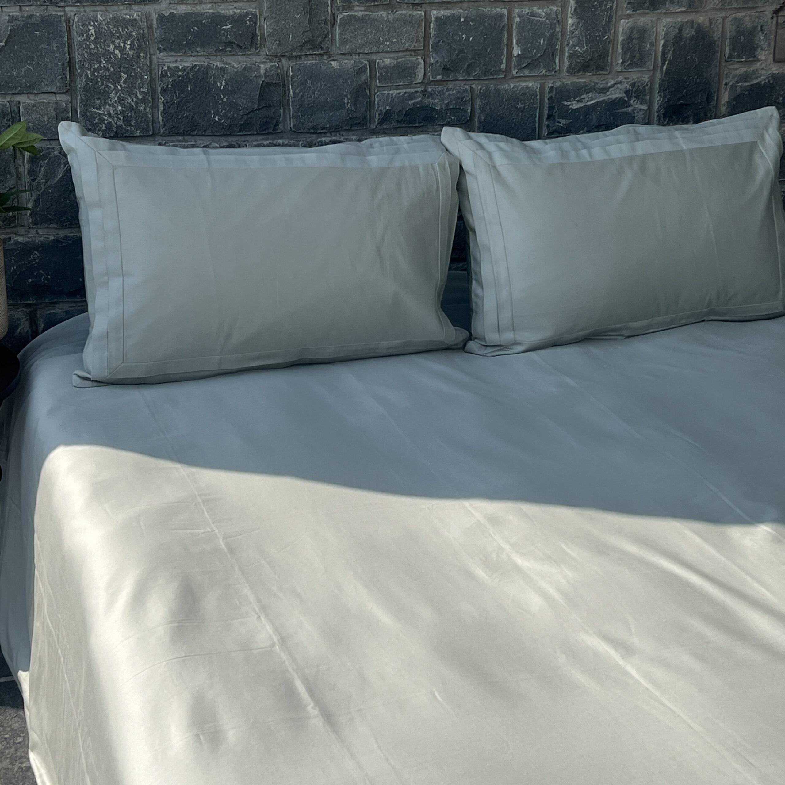 Sadyaska Tri-pleat Pearl Grey Set 1 Pcs Bedsheet