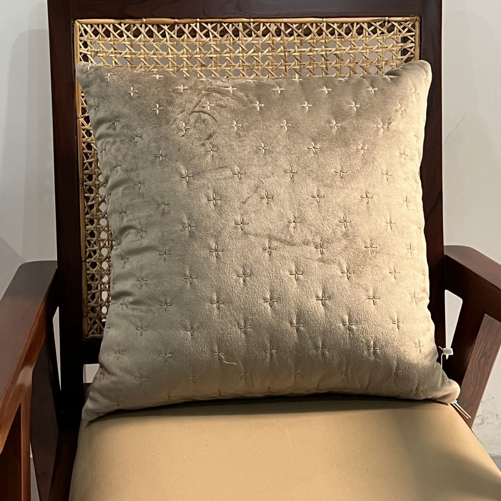Sadyaska Decorative Sparkle Rose Gold Velvet 16x16 1 Pcs Cushion Cover