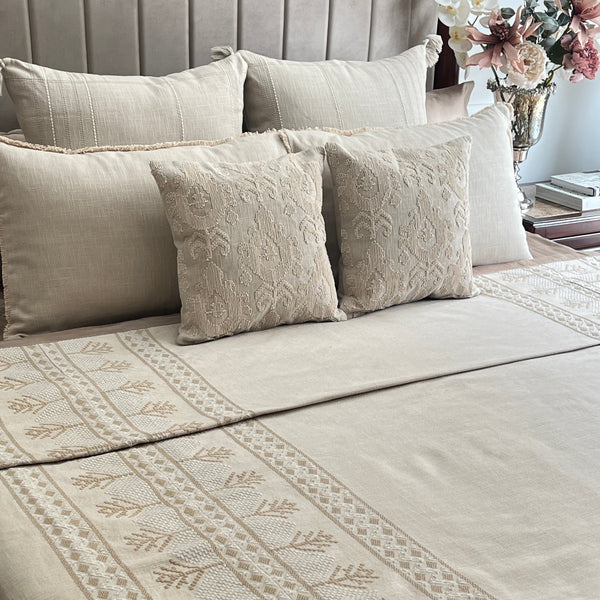 Sadyaska Mirage Beige 10 Pcs Bedding Set