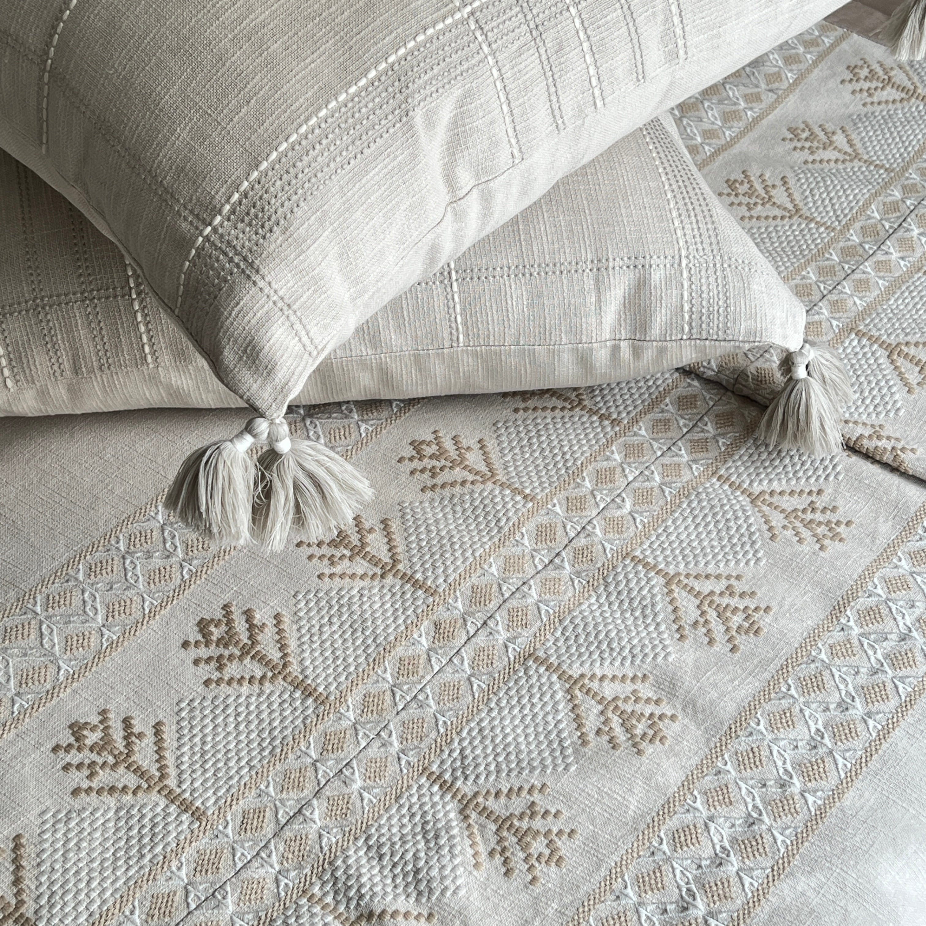 Sadyaska Mirage Beige 10 Pcs Bedding Set