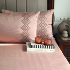 Sadyaska Iris Rose Embroidered s (Set of 2) 1 Pcs Pillow Cover