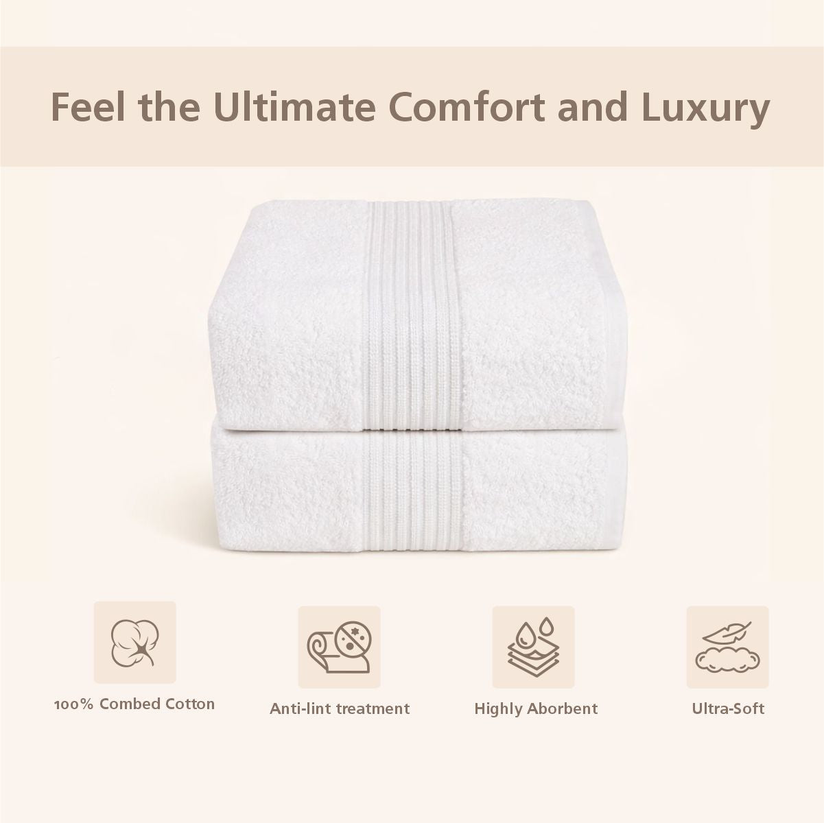 Hermosa Jeneth 100% Cotton Solid Towel Set Grey