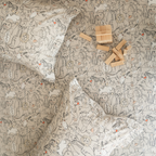 Sadyaska Beige Jungle Junior Printed 1 Pcs Bedsheet