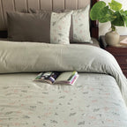 Sadyaska Lavish Sage Green and Olive Grey Mesmeric 1 Pcs Duvet Cover Set
