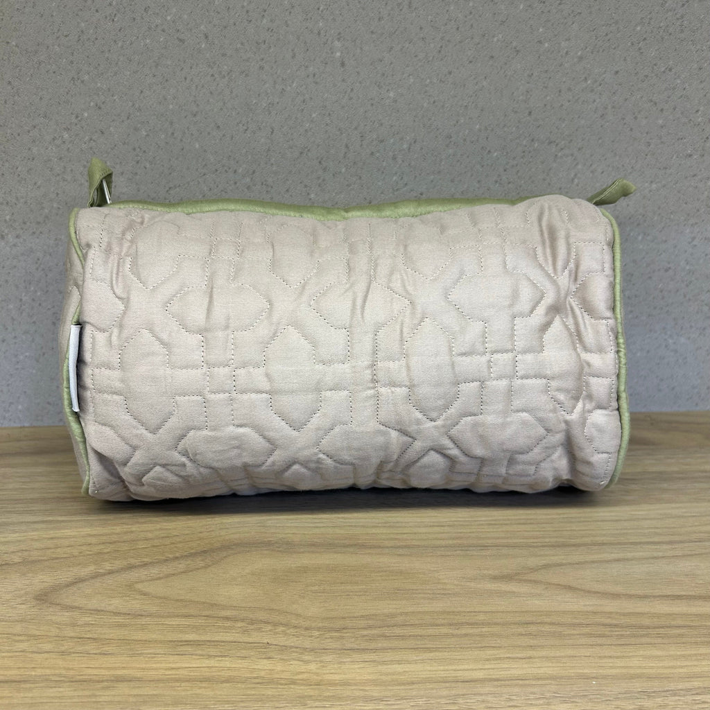 Sadyaska Beige Wedding Jewelry Pouch Cosmetic Make Up Case Handmade Multifunction Storage 1 Pcs Quilt