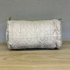 Sadyaska Beige Wedding Jewelry Pouch Cosmetic Make Up Case Handmade Multifunction Storage 1 Pcs Quilt
