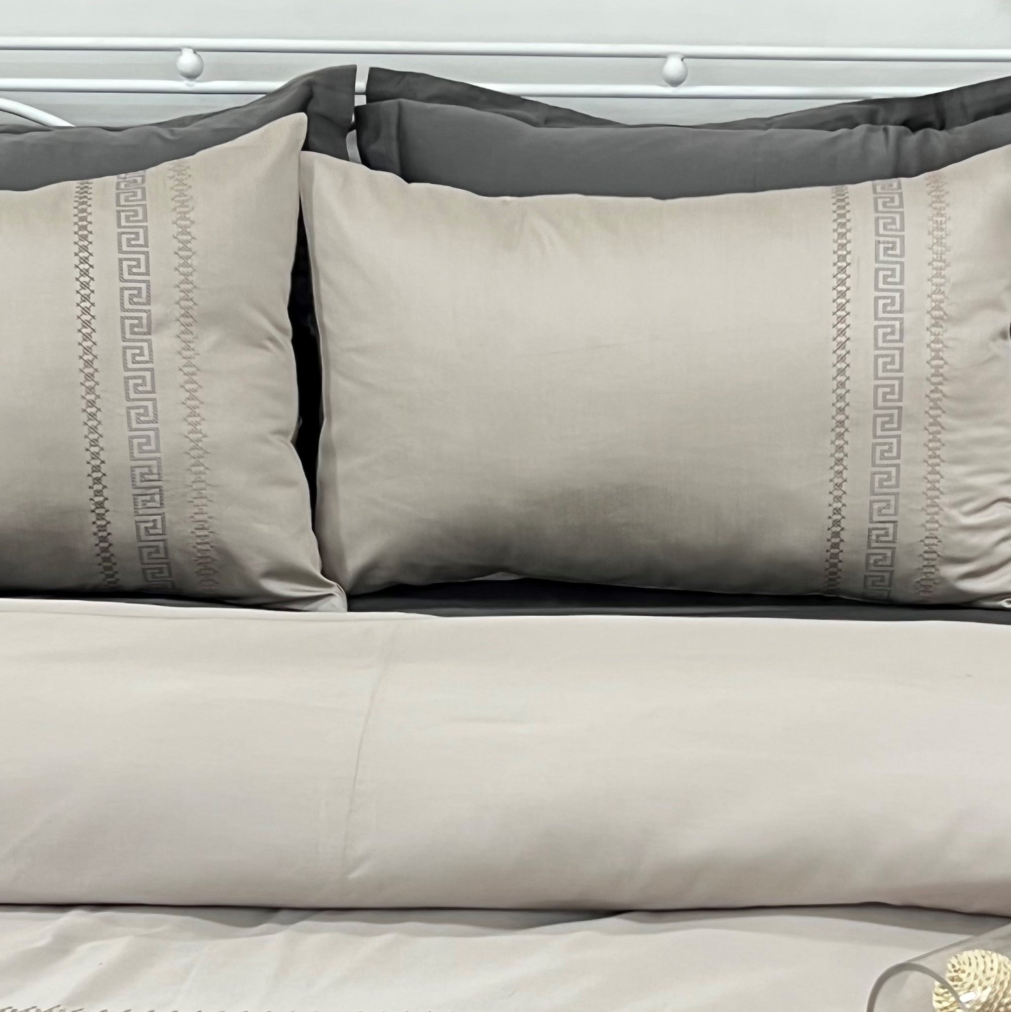 Sadyaska 1000TC Cotton Rich Lucas Beige Syona Set 1 Pcs Bedsheet