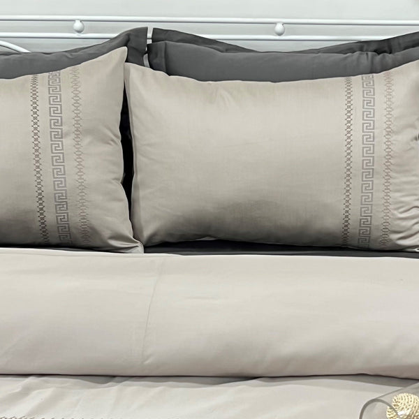 Sadyaska 1000TC Cotton Rich Lucas Beige Syona Set 1 Pcs Bedsheet