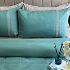 Sadyaska 1000TC Cotton Rich Lucas Turquoise Syona Set 1 Pcs Bedsheet