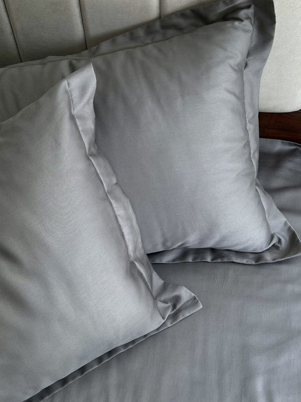 Sadyaska Luxe Titanium Grey 1000TC Egyptian Cotton s (Set of 2) 1 Pcs Pillow Cover