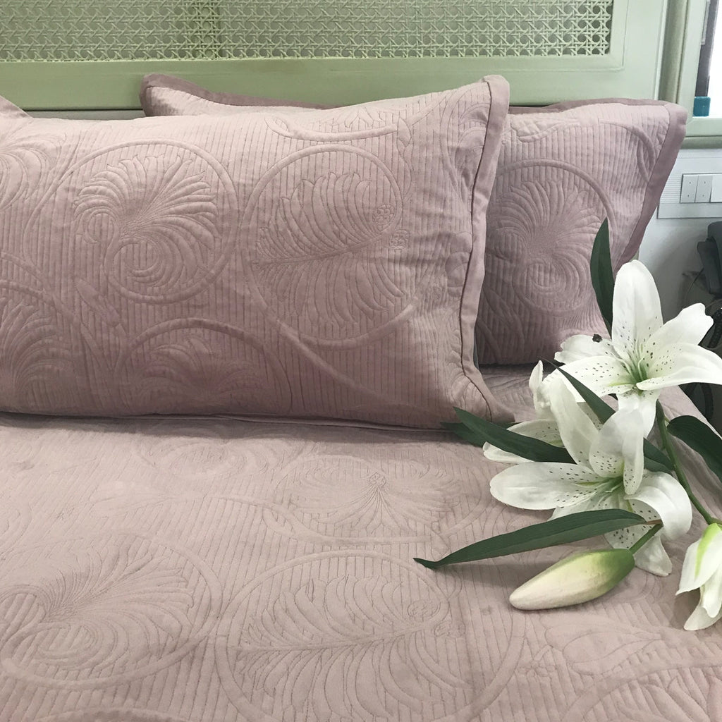 Sadyaska Marina Onion Pink Velvet 1 Pcs Bedspread
