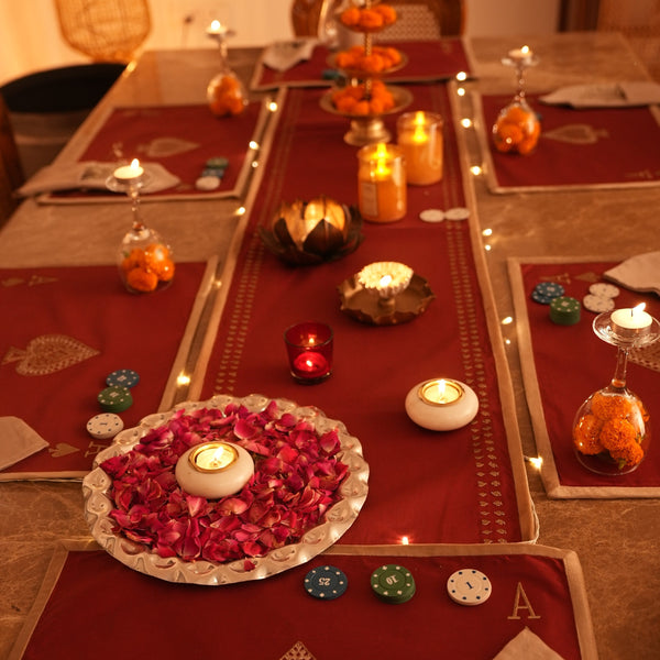 Sadyaska Deal and Dine Embroidered Set 13 Pcs Table Linen