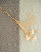 Sadyaska Quilted Sage Green and Dark Grey Macao Reversible 1 Pcs Bedspread