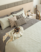 Sadyaska Quilted Sage Green and Dark Grey Macao Reversible 1 Pcs Bedspread