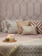 Sadyaska Malta Beige And Old Rose Cotton Rich Trousseau Set 10 Pcs Product