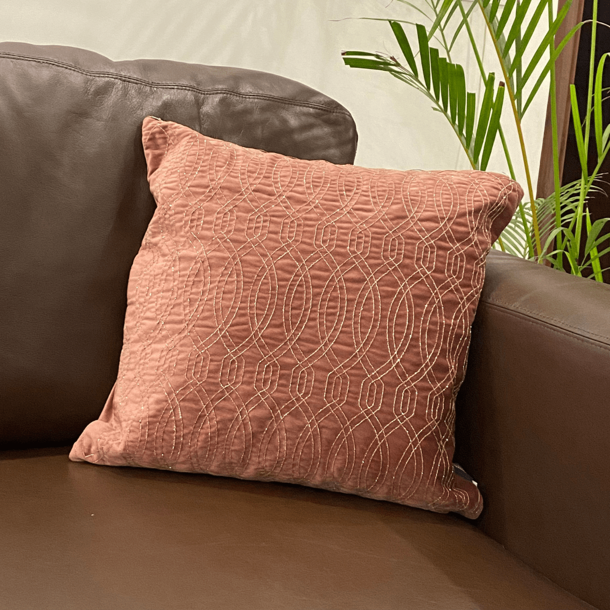 Sadyaska Decorative Marshmellow Blush Velvet 16x16 1 Pcs Cushion Cover