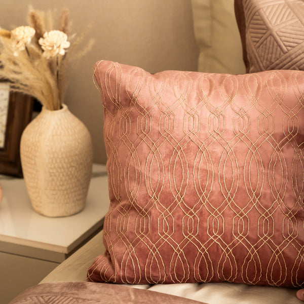 Sadyaska Decorative Marshmellow Blush Velvet 16x16 1 Pcs Cushion Cover