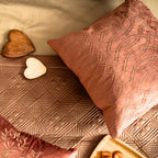 Sadyaska Decorative Marshmellow Blush Velvet 16x16 1 Pcs Cushion Cover
