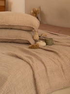 Sadyaska Meraki Beige Woven 1 Pcs Bedspread