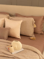 Sadyaska Beige Meraki Cotton Woven Bedding Gift Set 10 Pcs Product