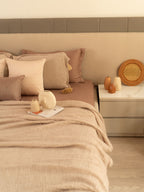 Sadyaska Beige Meraki Cotton Woven Bedding Gift Set 10 Pcs Product