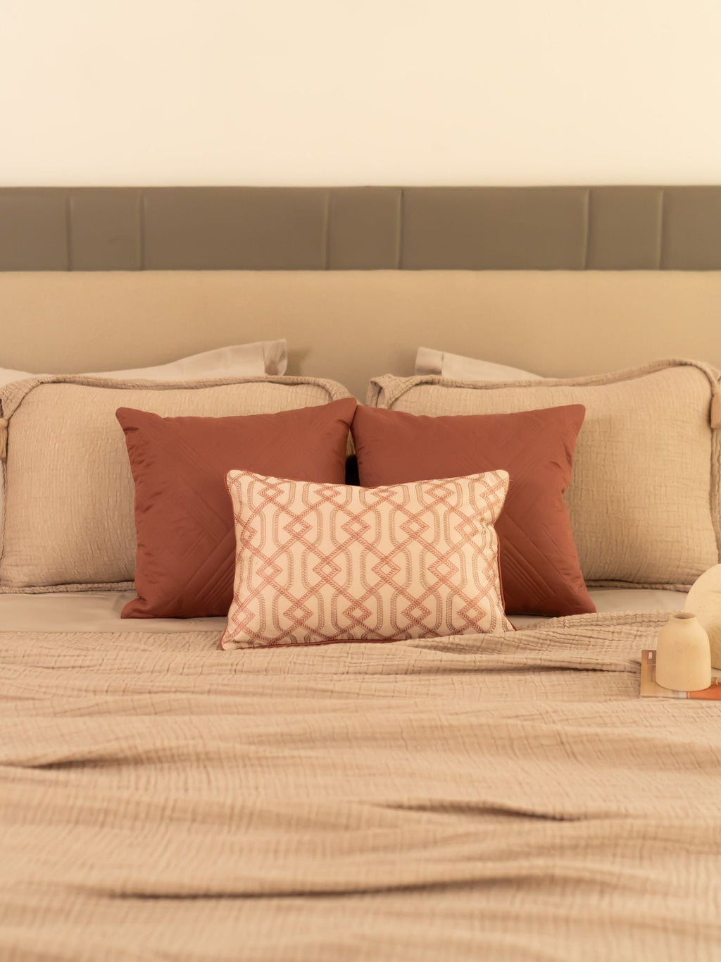 Sadyaska Buff Meraki Cotton Woven Bedding Gift Set 10 Pcs Product