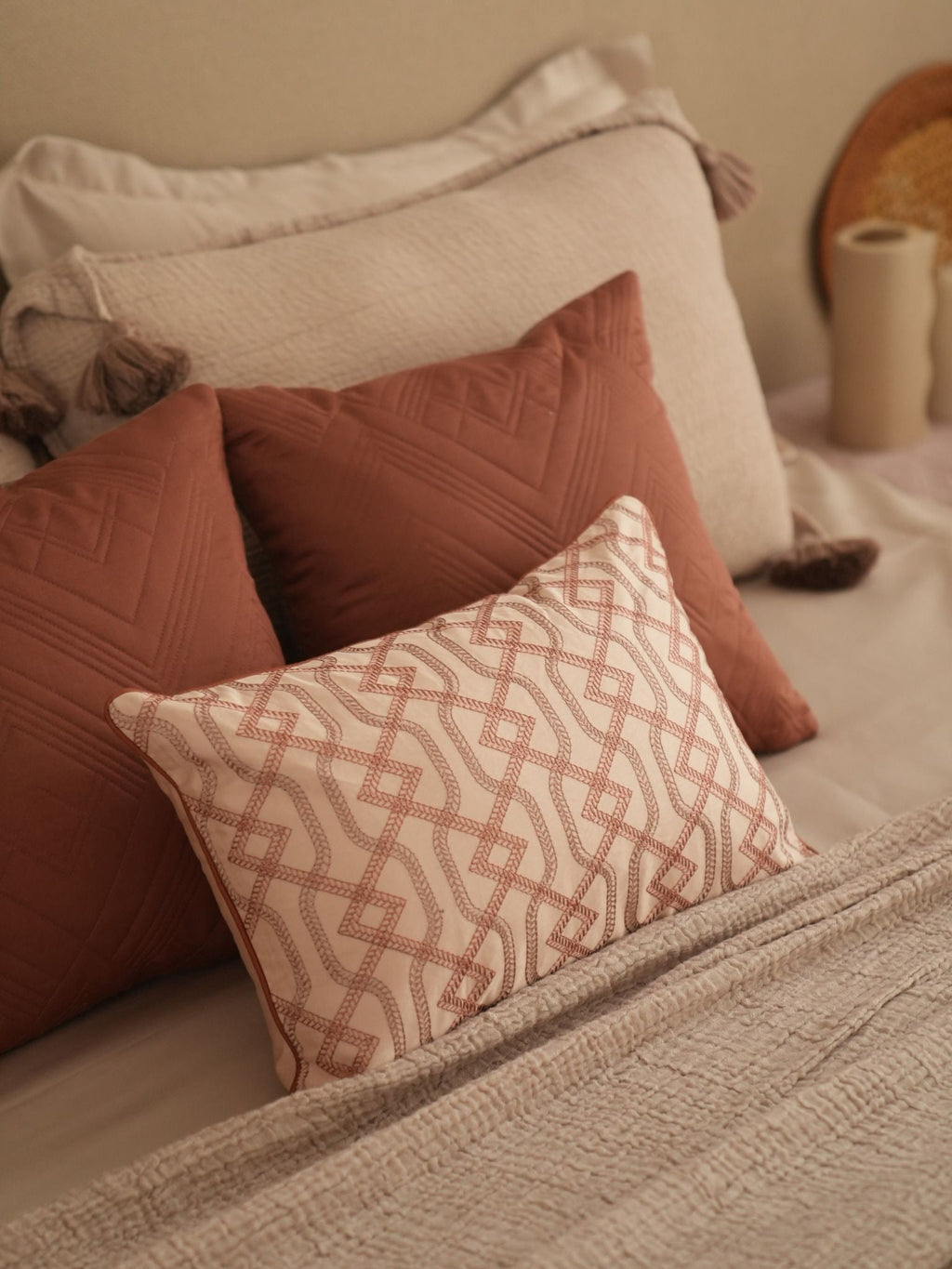 Sadyaska Buff Meraki Cotton Woven Bedding Gift Set 10 Pcs Product