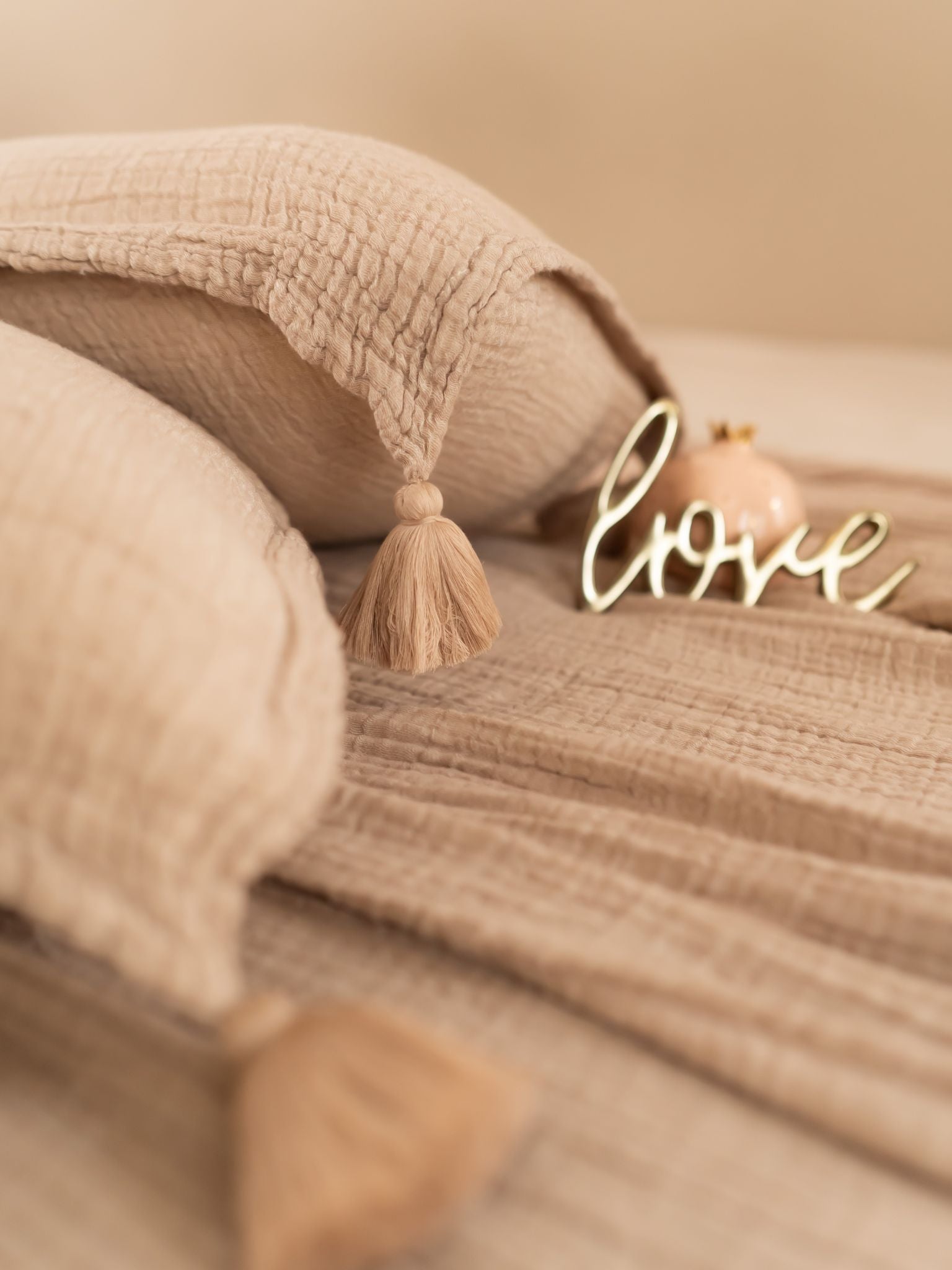 Sadyaska Buff Meraki Cotton Woven Bedding Gift Set 10 Pcs Product