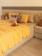Sadyaska Meraki Buttercup Yellow Woven 1 Pcs Bedspread