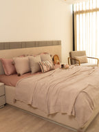 Sadyaska Greige Meraki Cotton Woven Bedding Gift Set 10 Pcs Product