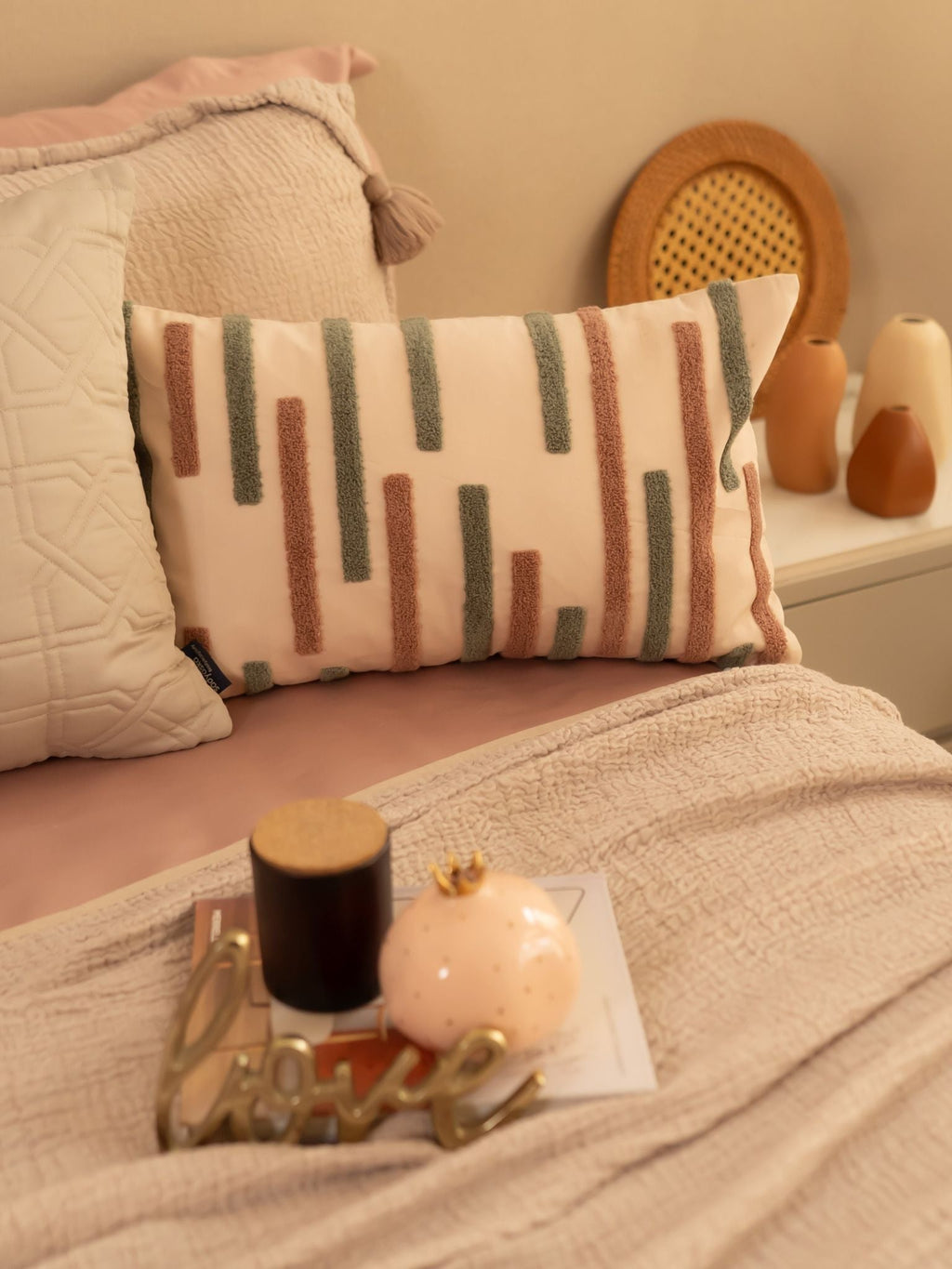 Sadyaska Greige Meraki Cotton Woven Bedding Gift Set 10 Pcs Product