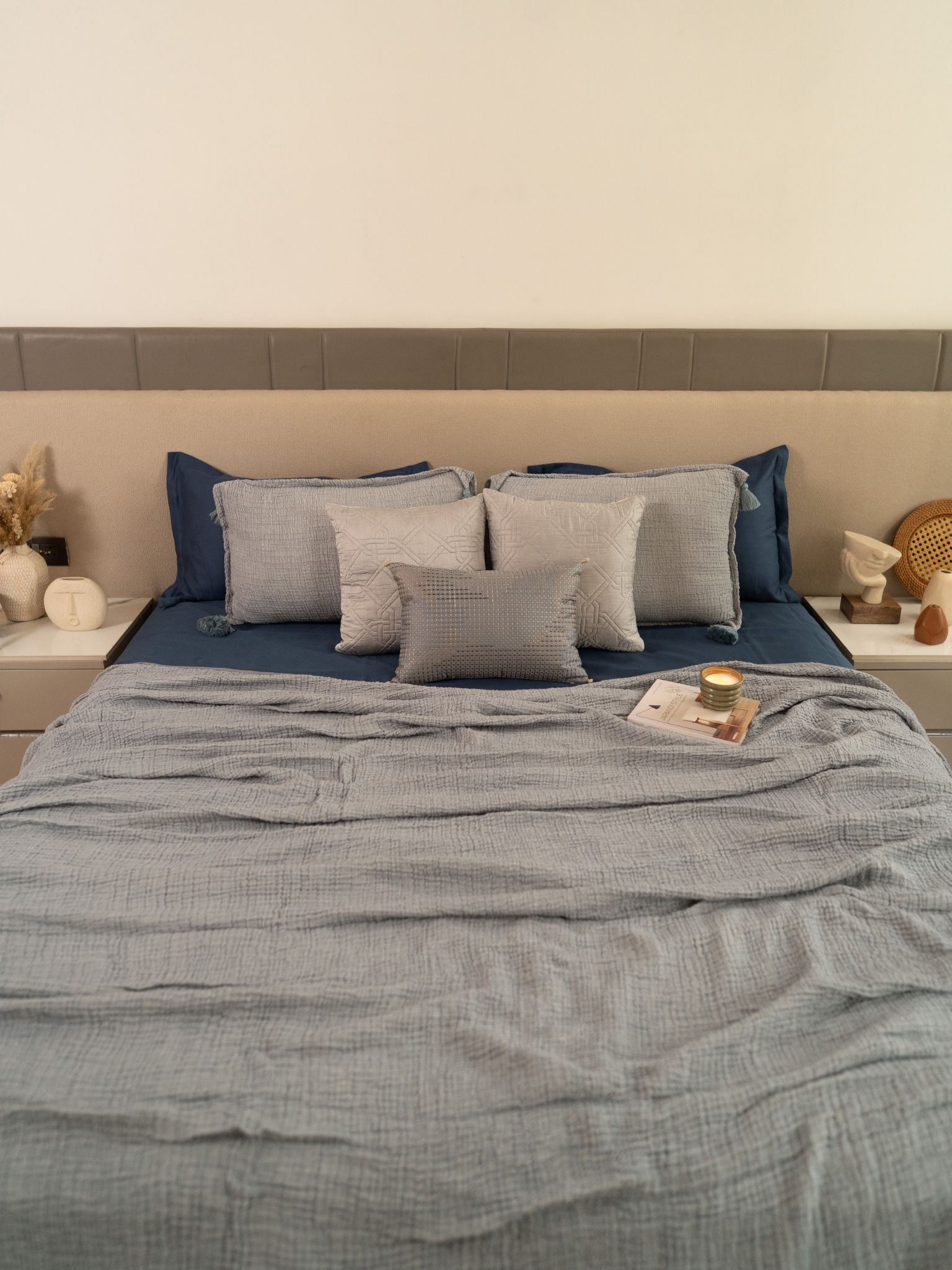 Sadyaska Indigo Meraki Cotton Woven Bedding Gift Set 10 Pcs Product