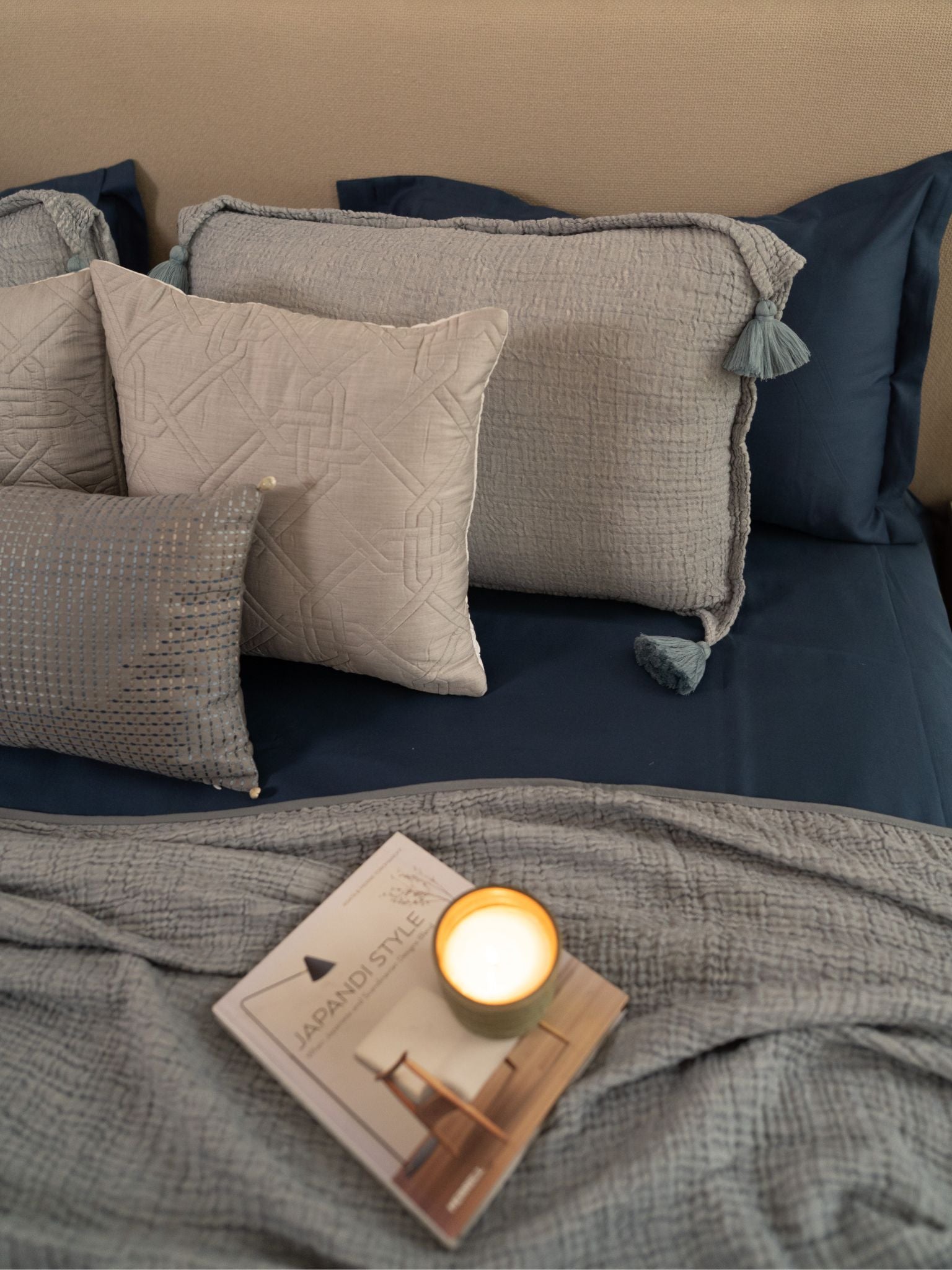 Sadyaska Indigo Meraki Cotton Woven Bedding Gift Set 10 Pcs Product