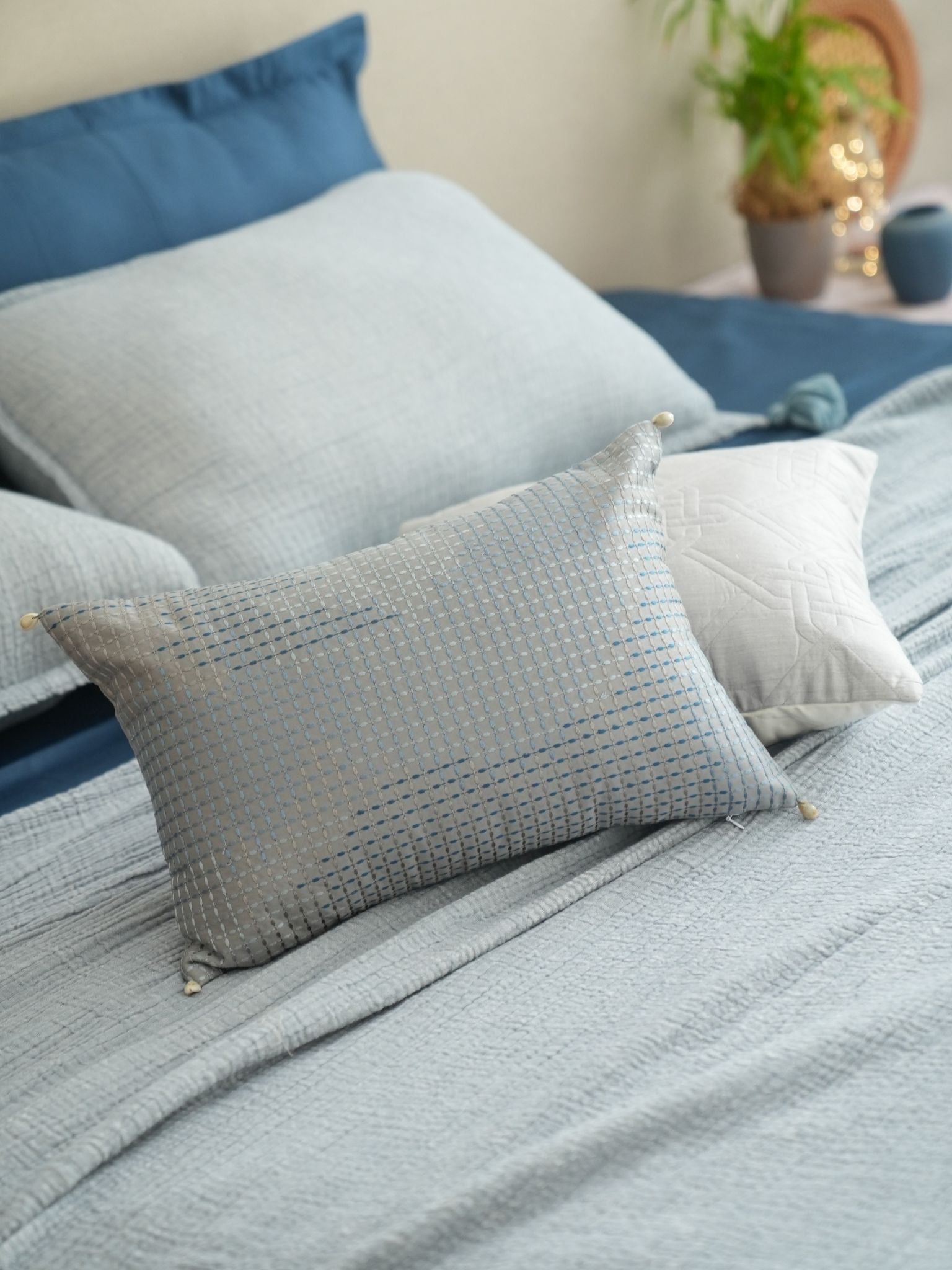 Sadyaska Indigo Meraki Cotton Woven Bedding Gift Set 10 Pcs Product
