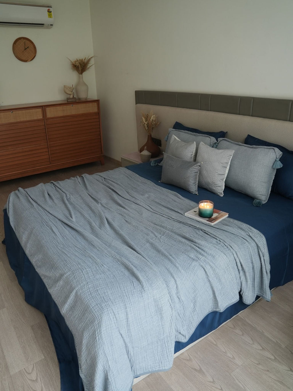Sadyaska Indigo Meraki Cotton Woven Bedding Gift Set 10 Pcs Product