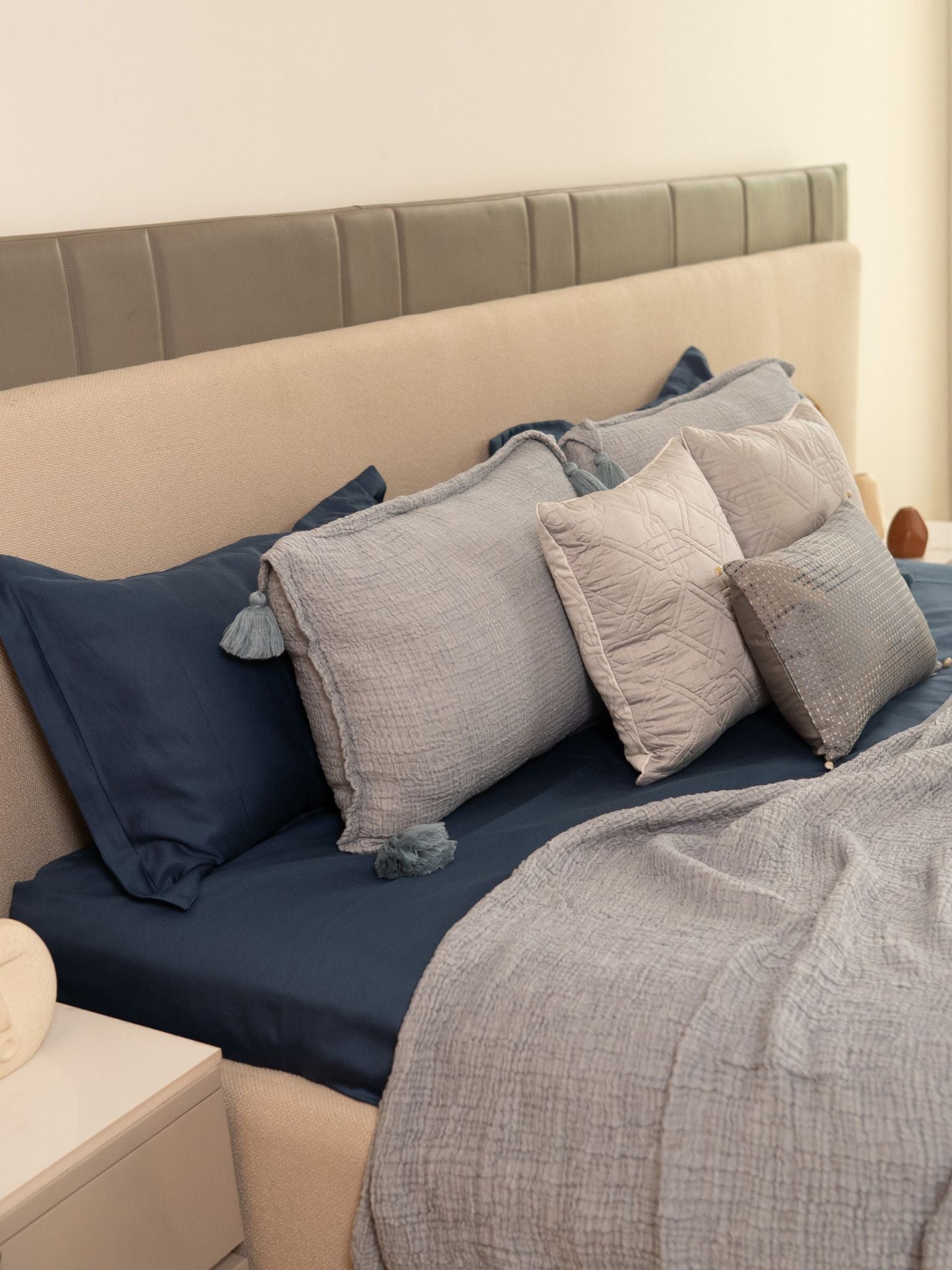 Sadyaska Indigo Meraki Cotton Woven Bedding Gift Set 10 Pcs Product