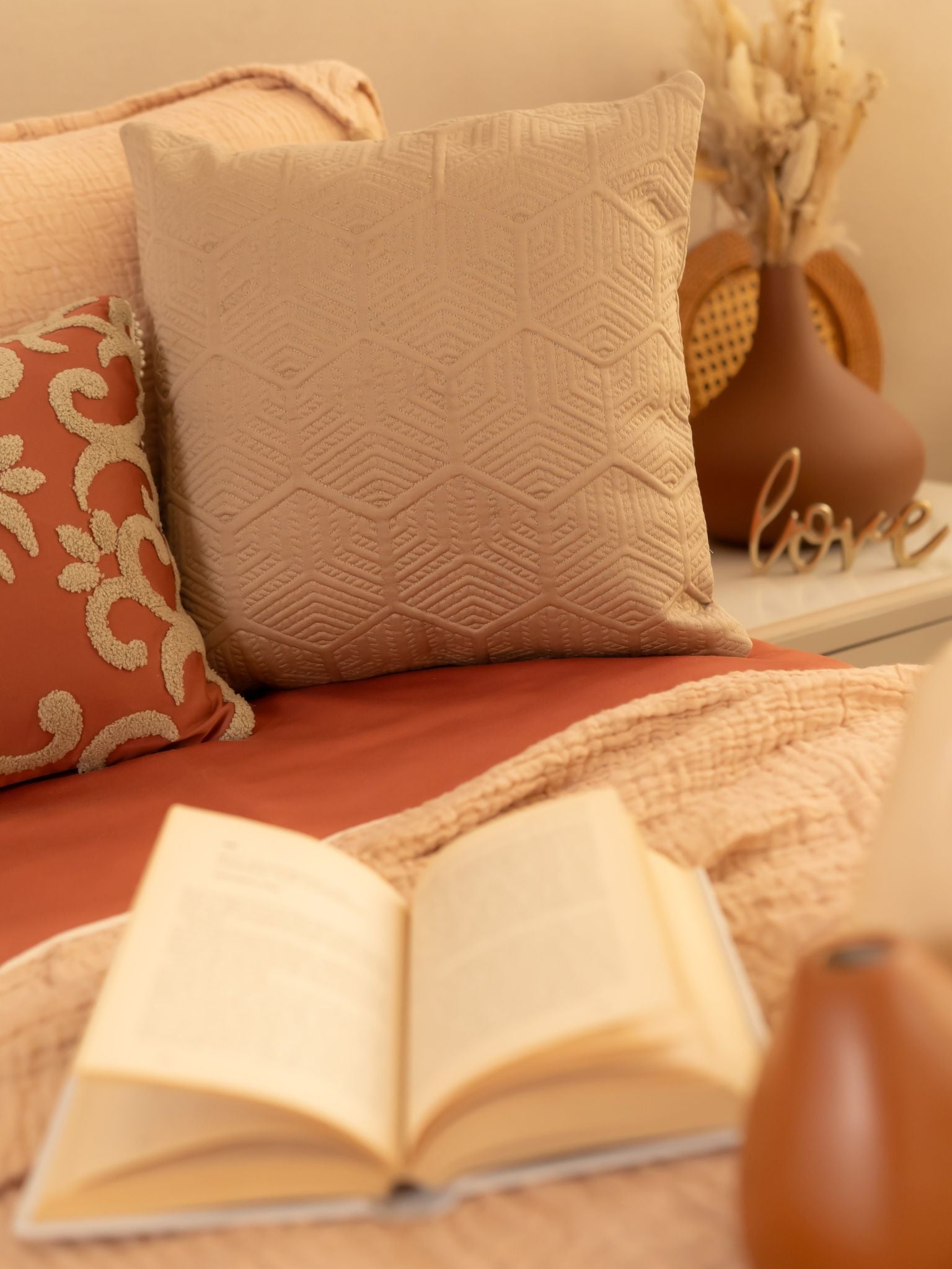 Sadyaska Peach Meraki Cotton Woven Bedding Gift Set 10 Pcs Product